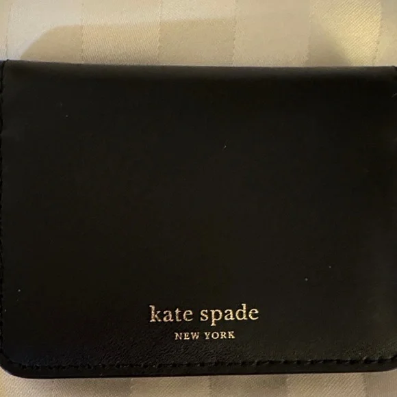 Kate Spade Black Leather Keychain Wallet cardholder - Picture 2 of 11